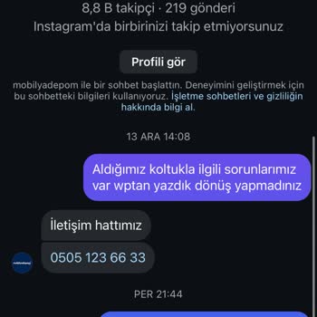 Koltuğun Sararması Ve Müşteri Hizmetleri Sorunu