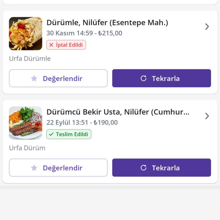 Getir Yemek'te Teslim Edilmeyen Sipariş Sorunu