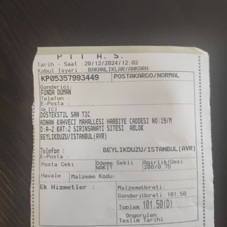 Belirsiz Ve Çelişkili Kargo Süreci