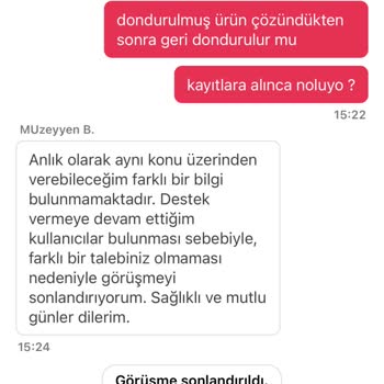 Dondurulmuş Ürün Teslimatında Sorun Ve İlgisiz Müşteri Hizmetleri
