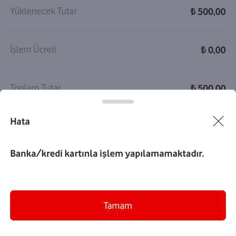 Vodafone Pay Para Yatırma Sorunu