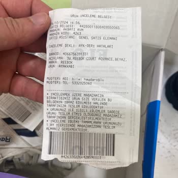 Reebok Ayakkabıda Hayal Kırıklığı