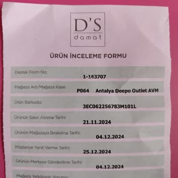 D'S Damat Ürünü Kalitesiz Çıktı, İade Talebi Reddedildi