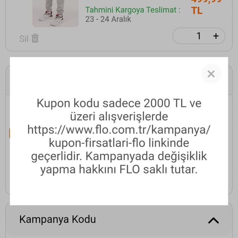 İndirim Kodu Kullanımında Yaşanan Sorun