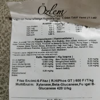 Özlem Yem'den Beklenmedik Kalitesizlik: Ayçiçek Kabukları Sorunu