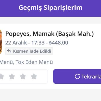 Popeyes Siparişlerinde Sürekli Eksik Ve Soğuk Ürün Sorunu