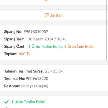 Popeyes Siparişlerinde Sürekli Eksik Ve Soğuk Ürün Sorunu