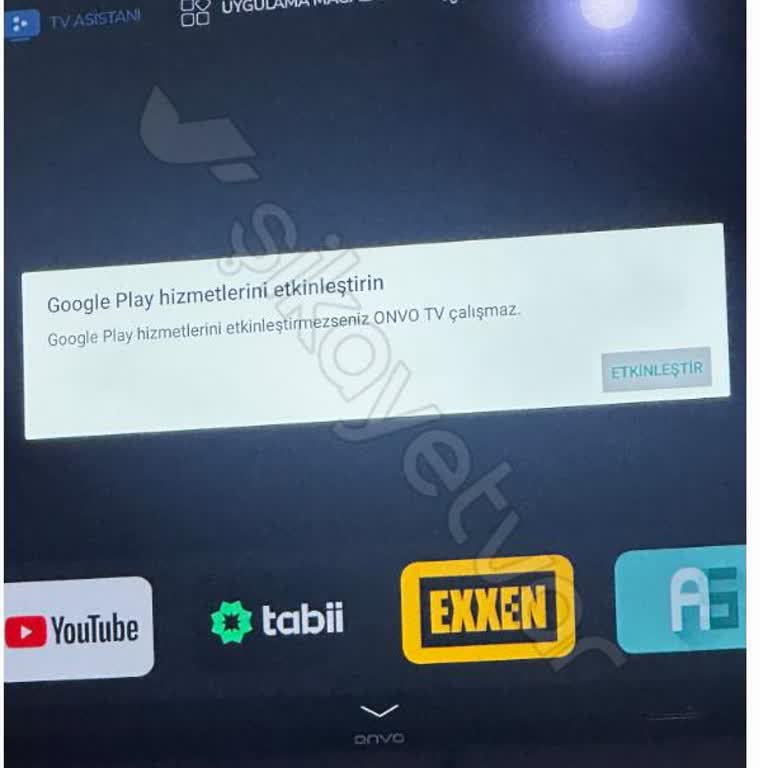 Onvo TV'de Google Play Hizmetleri Etkinleşmiyor