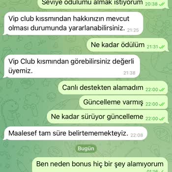Betine Sitesinde Seviye Ödülleri Hakkında Sorun