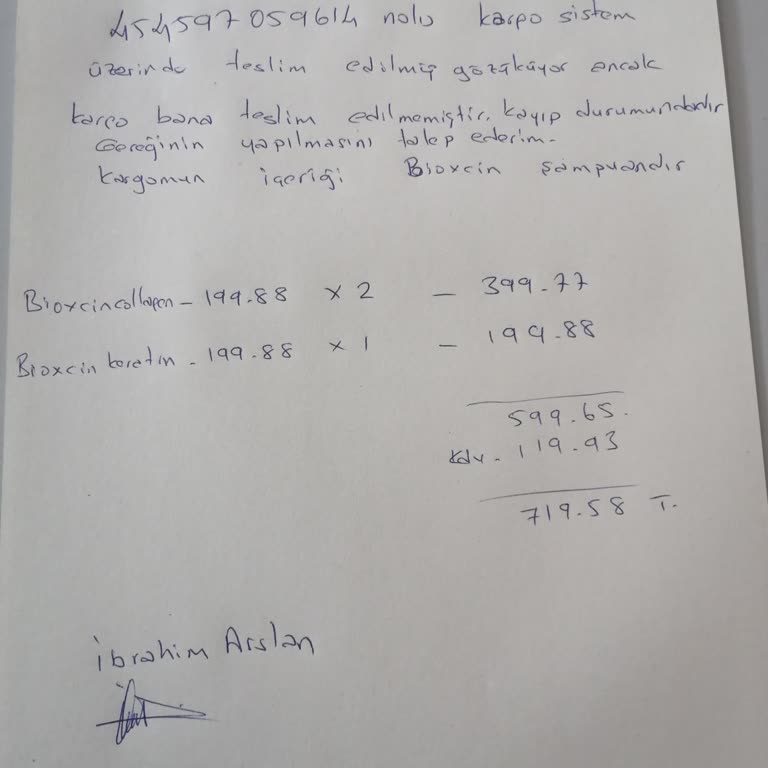 Kayıp Kargo Ve Yetersiz Hizmet Deneyimi