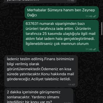 İade Sürecinde Yaşanan Gecikme Ve İletişim Sorunları