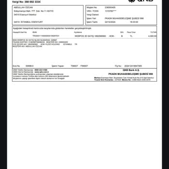 Hesabımdan Bilgim Dışında Yapılan İşlemler