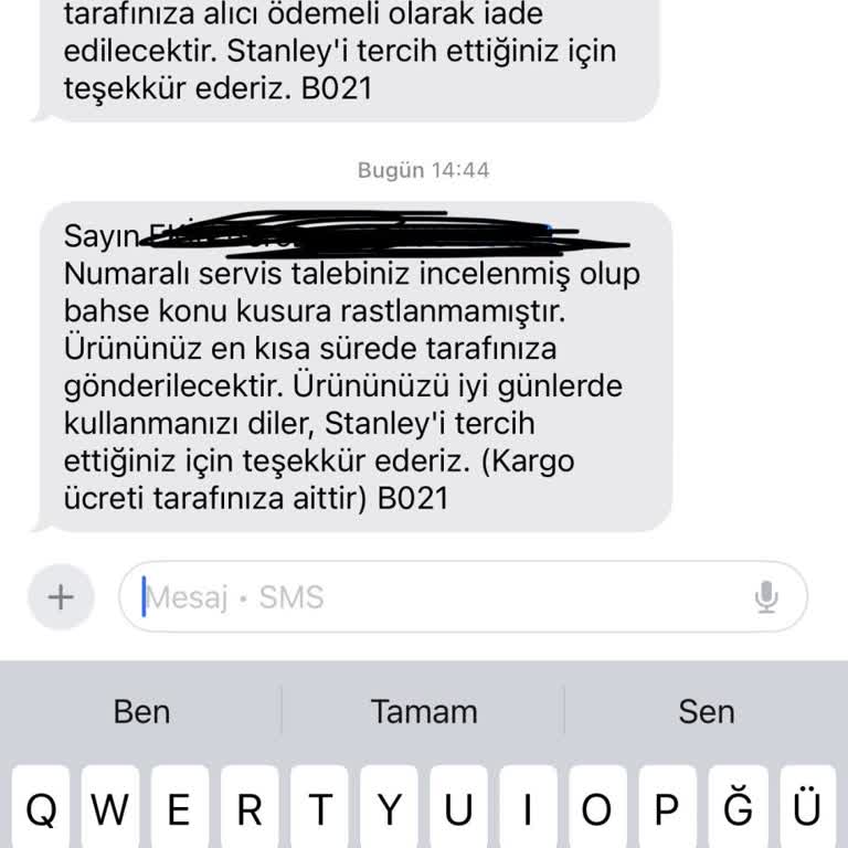 Stanley Garanti Sözüne Uymuyor