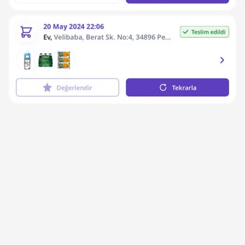 Getir Market'ten Bayat Ve SKT Geçmiş Ürünler