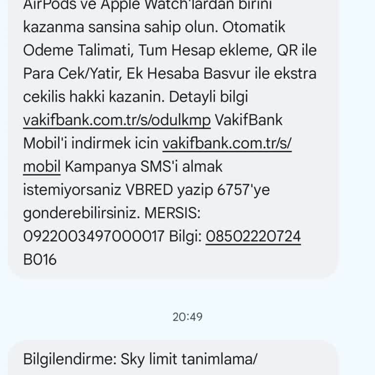 Bilinmeyen İşlem: VakıfBank Hesabımın İptalini Talep Ediyorum!