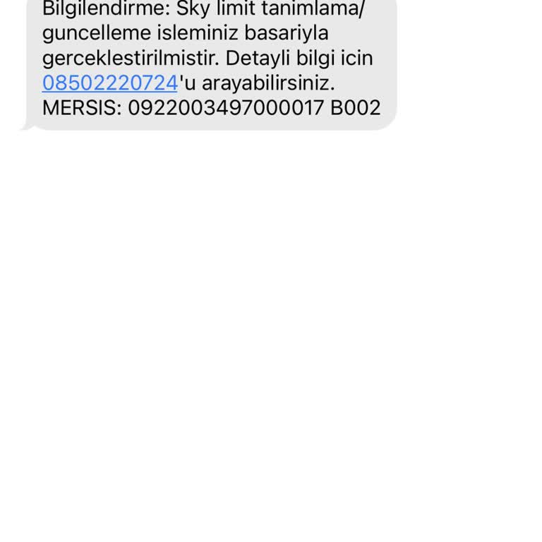 Onaysız Sky Limit Güncellemesi Ve Bilgi Talebi