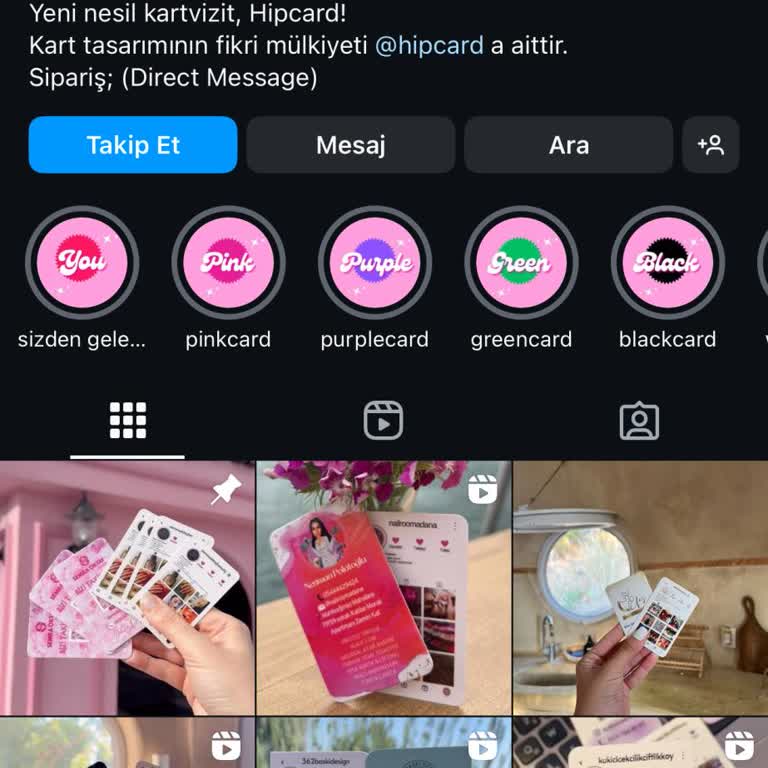 Hipcard | Ig Business Card Mesajlara Dönüş Yok