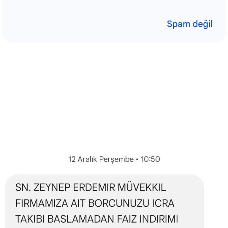 Yanıltıcı Mesajla İcra Takibi Tehdidi