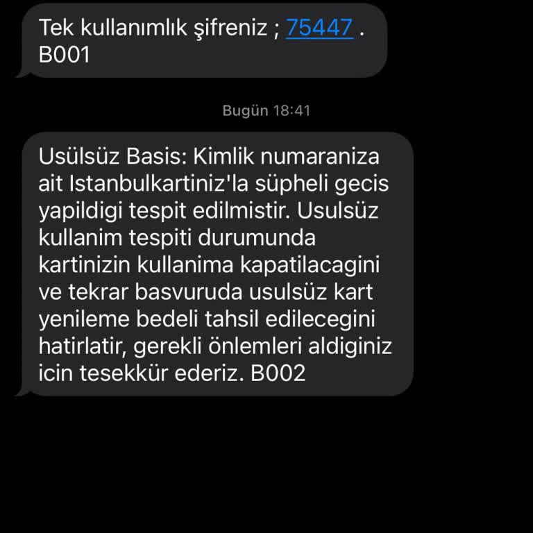 Usulsüz Basım Mesajı Ve Öğrenci Kartı Kaygısı