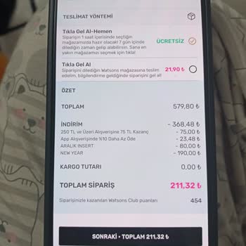 Watsons Online İndirim Hüsranı