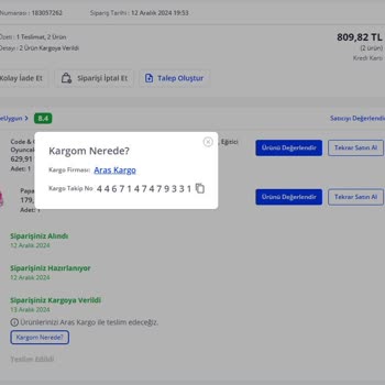 Aras Kargo İle Süregelen Teslimat Sorunları Ve Müşteri Memnuniyetsizliği