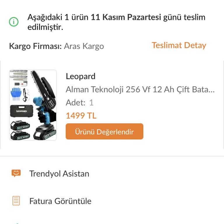 Trendyol'dan Aldığım Şarjlı Testere İlk Kullanımda Arızalandı Ve Satıcı İlgisiz