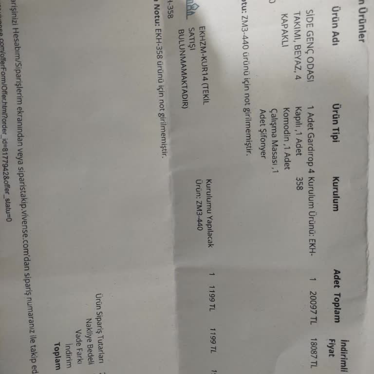 Vivense'den Teslimat Ve Kurulum Hayal Kırıklığı