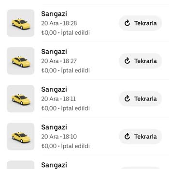 Uber'de Yapılmayan Yolculuklar İçin Ücret Çekimi Sorunu