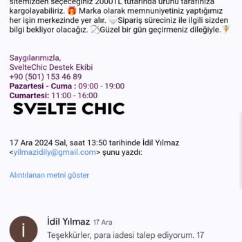 İptal Edilen Ürün Ve Geciken Para İadesi Sorunu