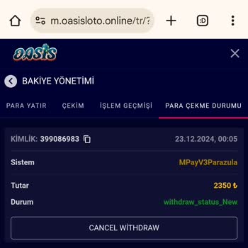 Oasisloto: Ödeme Yapmayan Ve Müşteriyi Engelleyen Site