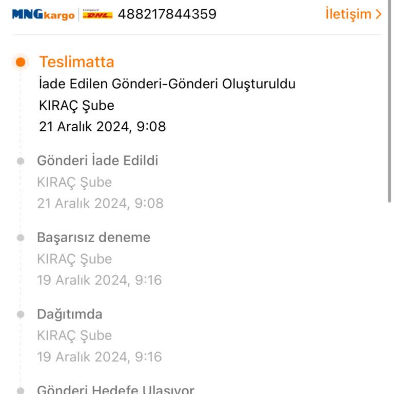Yurt Dışından Gelen Kargonun Teslim Edilmemesi Ve İletişim Eksikliği
