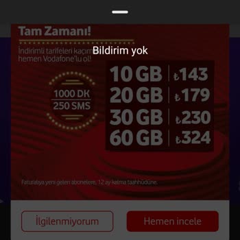 Vodafone'un Aralık Ayı Fırsatında Yanıltıcı Reklam