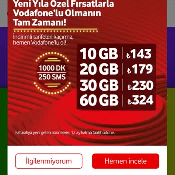 Vodafone'un Aralık Ayı Fırsatında Yanıltıcı Reklam