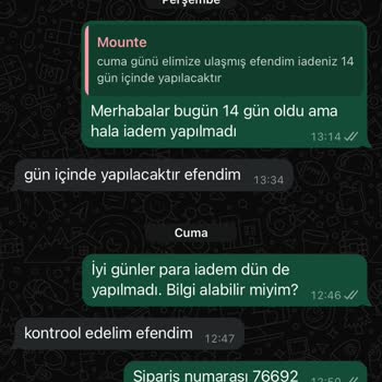 İade Ücreti Hala Yatmadı Ve İletişim Sorunu Yaşanıyor
