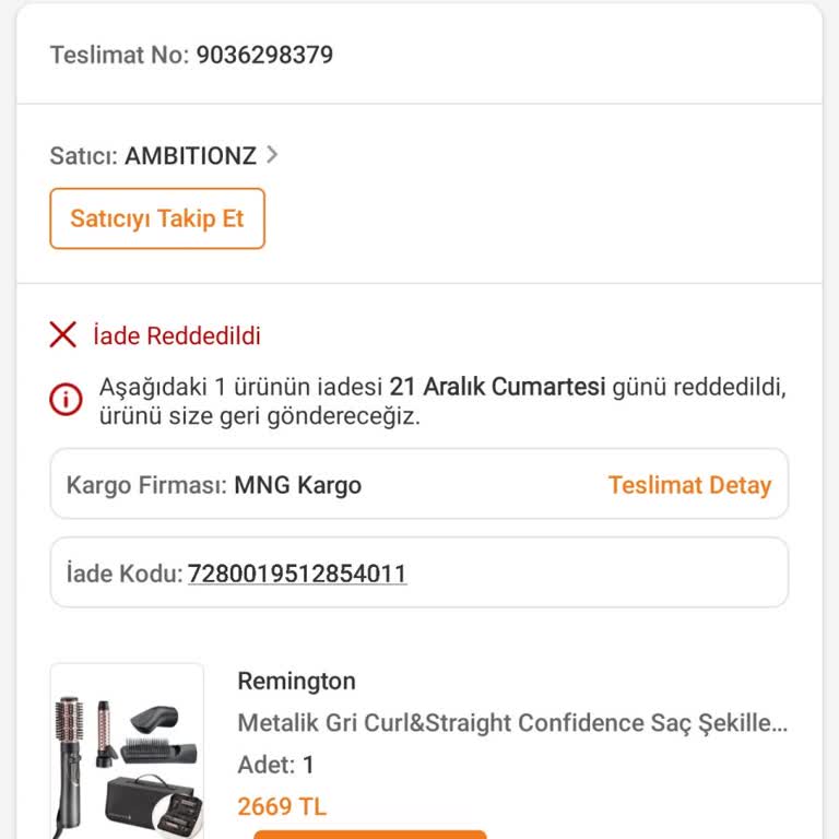 İade Talebim Haksız Yere Reddedildi