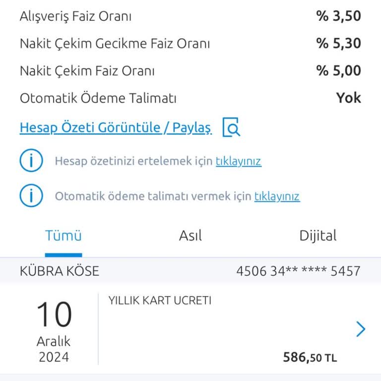 Yapı Kredi Kartı Yıllık Ücret İadesi Talebi