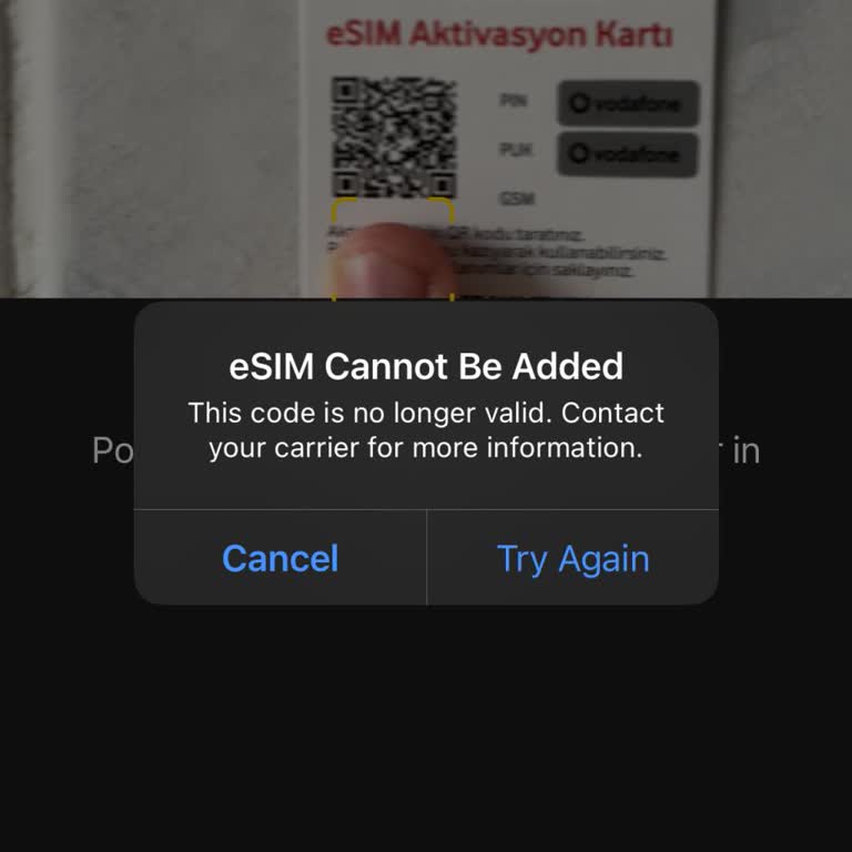 Vodafone E-Sim Aktivasyon Sorunu Ve Hizmet Eksikliği