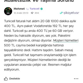 Turkcell Paket Değişim Yanıltmacası Ve İnternet Sorunu