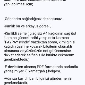 Paypay Ödeme İadesinde Zorluk Ve Evrak Talebi