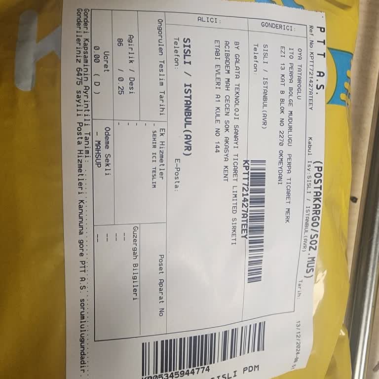 PTT Kargo Perpa Şubesi'nde İade Kargo Çilesi