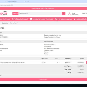 Kedi Maması Siparişi Sonrası İletişimsizlik Ve Teslimat Sorunu