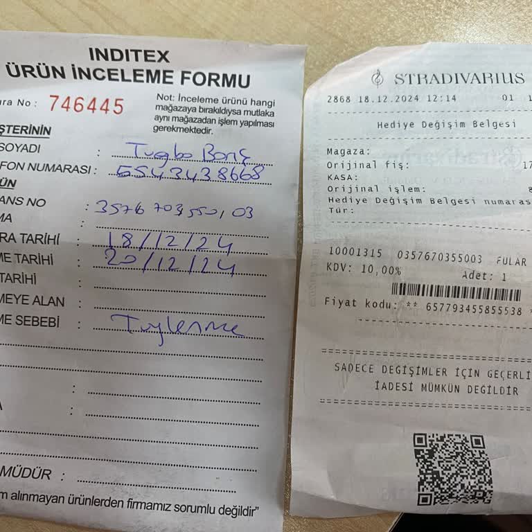 Stradivarius Ürünü: Kalitesiz Atkı Ve İade Sorunu