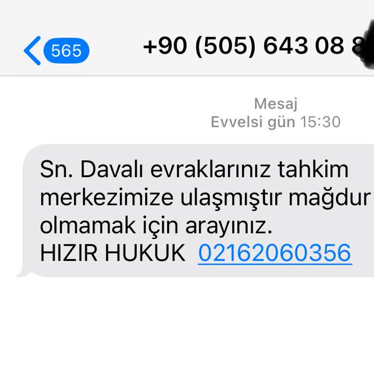 Asılsız Hukuk Mesajlarıyla Mağduriyet