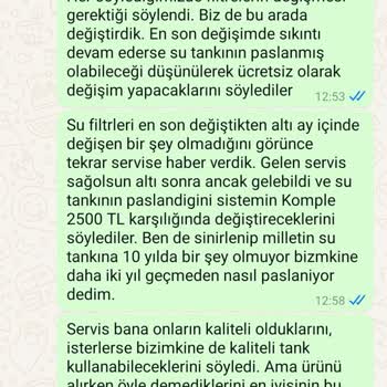Su Arıtma Cihazında Sürekli Sorun Ve Faturasız Satış Mağduriyeti