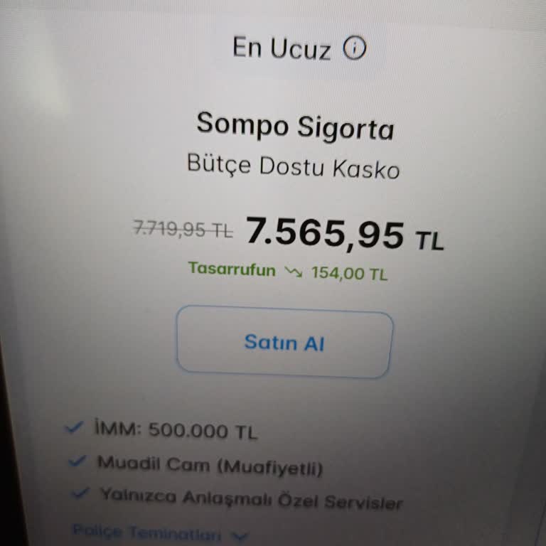 Eminevim İle Sigorta Poliçesi Fiyat Farkı Sorunu