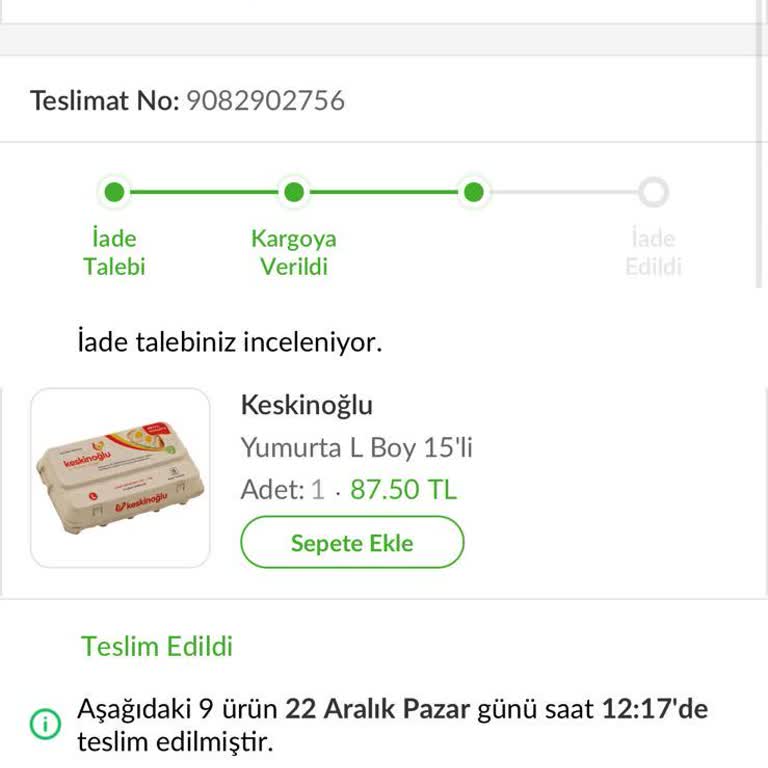 Eksik Ürün Ve İade Sorunu