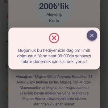Turkcell Migros Hediye Çeki Yok, Zaman Ve İnternet Kaybı Yaşadım