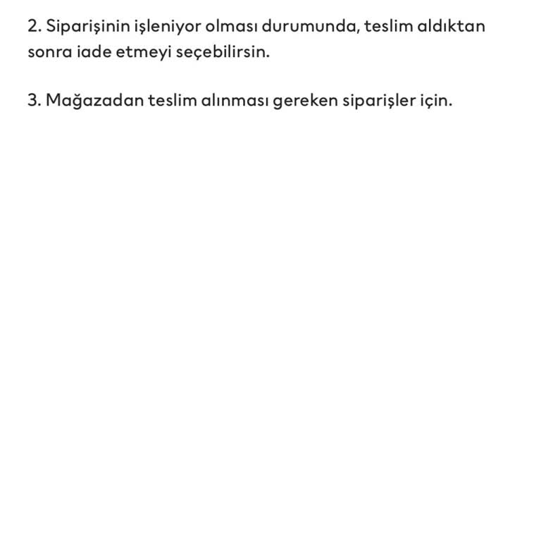 H&M Online Mağazada İade Sorunu