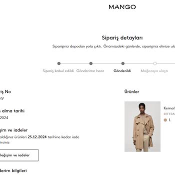 Mango Online Siparişinde Sistemsel Hata Ve İade Sorunu