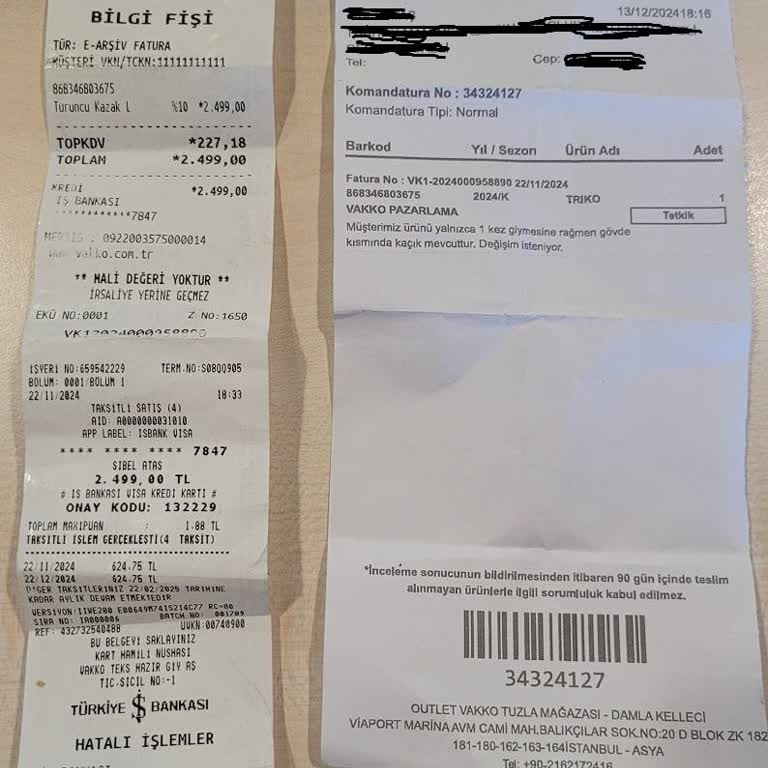 Vakko'dan Defolu Ürün Şoku